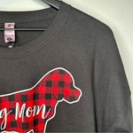 Simply Southern  Long-sleeve Cropped T-shirt Dog Mom Black Red Plaid Puppy NWT Photo 5
