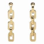 Eddie Borgo Timeless Supra Link Drop Earrings 12K Gold Plated NIP Elegant Photo 15