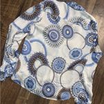 Gerard darel paris silk Patterned Shirt button down blue white classic spring Size undefined Photo 3