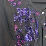 A New Day Womens Cardigan Size Large Sheer Purple Pink Embroidery Photo 1