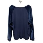 AnyBody Ribbed Velour Cozy Knit Pullover Navy Blue Women's Size XL Photo 5