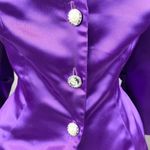 Vintage 80s Prom Dress Satin Womens 7/8‎ Royal Purple Glam Sweetheart Whimsigoth Size undefined Photo 9