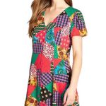 Dangerfield Patchwork Mini Dress Retro Vintage Inspired Floral Paisley Sz 4 New Photo 6
