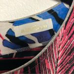 Airfield Tropical Palm Cold Shoulder Dress with Waist Tie Size 6 Photo 3