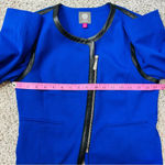 Vince Camuto  Emperor Blue Rough & Refined Vegan Leather Blazer Jacket Photo 8