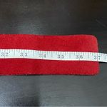 Vintage Red Soft Suede Leather with Gold Buckle Belt Photo 10