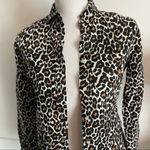 J.Crew • Leopard Print Linen Blend Perfect Shirt Photo 3