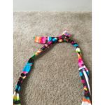 Faded Glory  Striped Graphic Swim Bikini Halter Top Tie Neck Size Small Colorful Photo 3