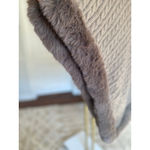 Le Moda Knit Poncho Faux Fur Cable Elegant Quiet Luxury Old Money Neutral OS Brown Size undefined Photo 4