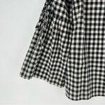 Madewell  Lightweight Cotton Gingham Checked Lace Up Bell‎ Sleeve Top Photo 5