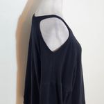 Black Distressed Sweatshirt Size Large Maeve Anthropologie Distressed Top Photo 3