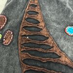 Rising International Handmade Boho Patchwork Skirt Small Fairy Cottage Floral Gray Photo 6