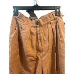 ASOS Tan Linen Blend Pleated Cropped Wide Leg Pants Casual Womens‎ Photo 6