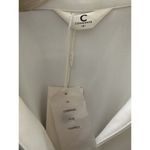 NWT Commense Womens Collared Cuffed Sleeve Button Wrap Short Dress White Medium Photo 6