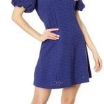Free People NWT Apricot Rose Puff Sleeve Mini Dress S Blue Photo 0