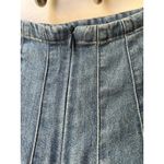 Vtg Y2K Fluted Denim Aline Skirt Med Coachella Rodeo Cowgirl Western Boho indie Blue Photo 2