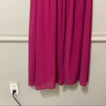 Lulus  Pink Magenta Long Sleeve Maxi Formal Bridesmaid Dress Womens XS Faux Wrap Photo 3