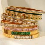 Simple Style Shiny Solid Color green 316L Stainless‎ Steel 18K Photo 0