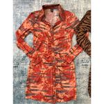 Wild Fable  Long Sleeve Button Front Mesh Dress Orange Tie Dye Animal Lot of 2 XS Photo 3