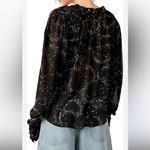 Free People  Stars Align Tie neck button front blouse size large Photo 3