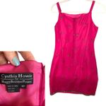 90's vintage 100% silk pink flower mini cynthia howie dress 4 small petite Size 4P Photo 5