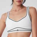 Alo Yoga  Airbrush Heart Throb Bra White/Black S Photo 0