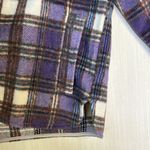 Sky To Moon Women's Shirt Shacket‎ Sz S Purple Plaid Button Down Long Sleeve NEW Photo 2
