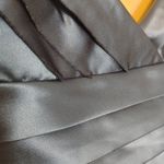 BCBG Maxazria Size 2 Pleated Satin Dress Layers Dark Navy Blue Shiny New Years Photo 5