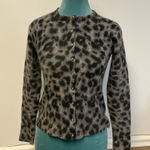 Apt. 9  Leopard Print 100% Cashmere Cardigan Women’s Medium Crewneck Soft Leopard Photo 0