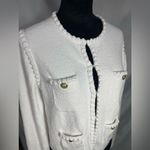 J.Crew Odette Sweater Lady Jacket Cardigan Cotton Blend Bouclé White Sz M NWOT Photo 4