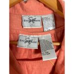 Vintage Dress Set 22W Coral Linen Blend Embroidered Tank Button Up Jacket Orange Photo 4