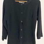 Classiques Entier  Black Knit Embellished Button Cardigan Sweater Size M Photo 0