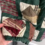 Vintage Handmade Christmas Quilt Bomber Jacket Size L/XL Green Photo 6