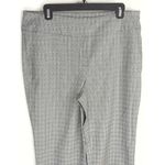 Hilary Radley Women's Plaid Elastic Waist Straight Leg Pull On Pants Black White Photo 1
