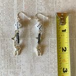 Handmade unisex Kawaii punk goth shiny teeth chain dangle earrings🦷✨💕 Photo 2