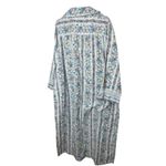 Vintage Merville Floral Stripe Nightgown XL Long Sleeve Button Front White Size undefined Photo 6