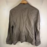 Eileen Fisher  Organic Linen Blazer Olive Green Button Front Jacket Women M Photo 7