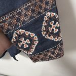 Velvet Tees Velvet Popover Womens Blue Gray Embroidered Floral Peasant Hippie Boho Western L Photo 5