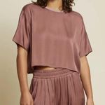 Nation Ltd  black silky sateen Nadia crop top Photo 0