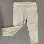 Lululemon Cropped White Mesh Sides Leggings Photo 1