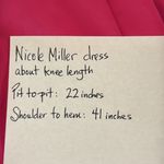 Nicole Miller  (size 16) Audrey Knot Front Vibrant Pink Long Sleeve Dress Photo 4