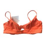 Good American Jacquard Wave Check Underwire Bikini Top Size 4 (US S) Orange Crea Photo 7