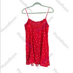 ZARA NWT  RED STAR PATTERNED  SATIN DRESS Photo 2