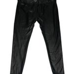 SANTINY Women's Faux Leather Leggings Pants Stretch High Waisted Tights Black Size XXL Photo 0