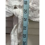Spiaggia Dolce White Crochet Under Tank 1/2 Wide Sleeve Top Size M Tie Waist Photo 5