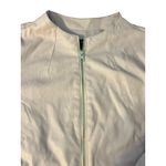 Tahari  Rose Parade Faux Leather Jacket Moto Light Pink Gold Tone Zipper Sz L NWT Photo 2