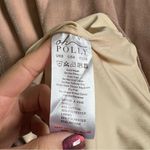 Oh Polly  Sunset Dreams Shimmer Halter Midi Dress Plunge Neck Champagne NEW Sz 4 Photo 9