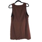 Everlane  Party Of One Tank Dress Square Neck Mini Sleeveless Brown XL Photo 2