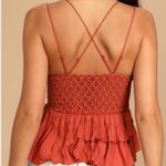 Free People Adella Camisole in burnt orange size sm NWT Photo 3