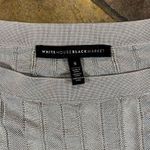 White House | Black Market Ombre Gray White Sweater Cutout Tie Wrist Shimmy Blouse Photo 8